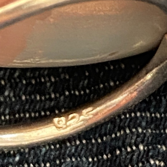 Handmade Size 5.5 Gorgeous Fiery Green Moonstone 925 Sterling Silver Ring - Picture 5 of 5